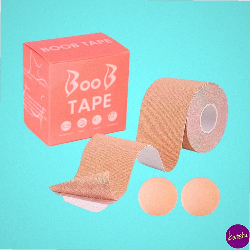 UNDERGLOW 5M Boob Tape für große Brüste, hautfarben, mit 2 Brustwarzenabdeckungen