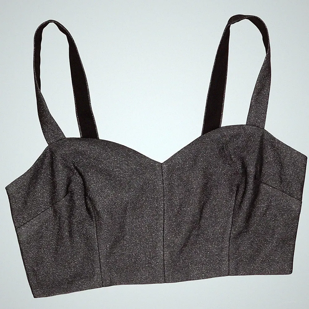 Unfollowed x About You, Bandeau-BH, Größe: L, Silber/Grau #aDP