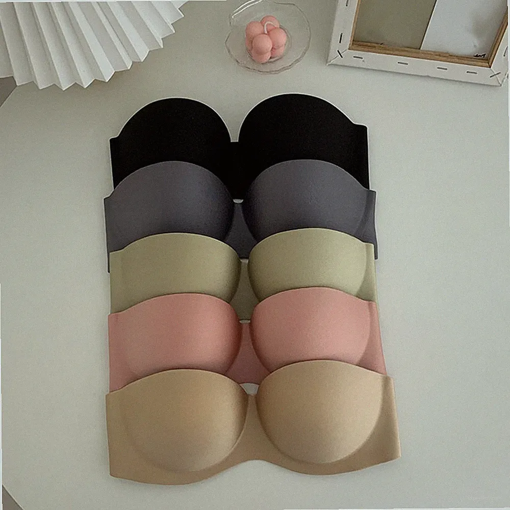 Unsichtbarer trägerloser BH für Damen Frontverschluss nahtlos Dessous Style