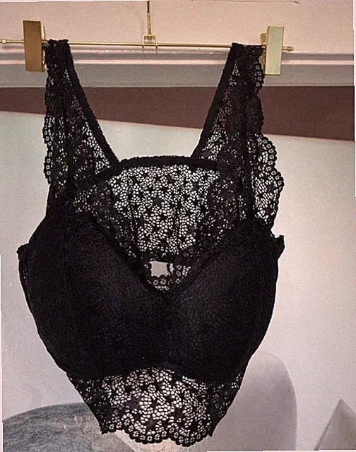 Unterwäsche BH Spitze Sterne Schwarz 85C