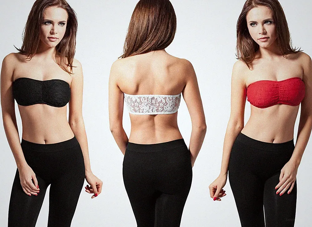 URBAN CLASSICS Damen Spitzen Bandeau BH Bikini Top Shirt Stretch XS - XL TB586