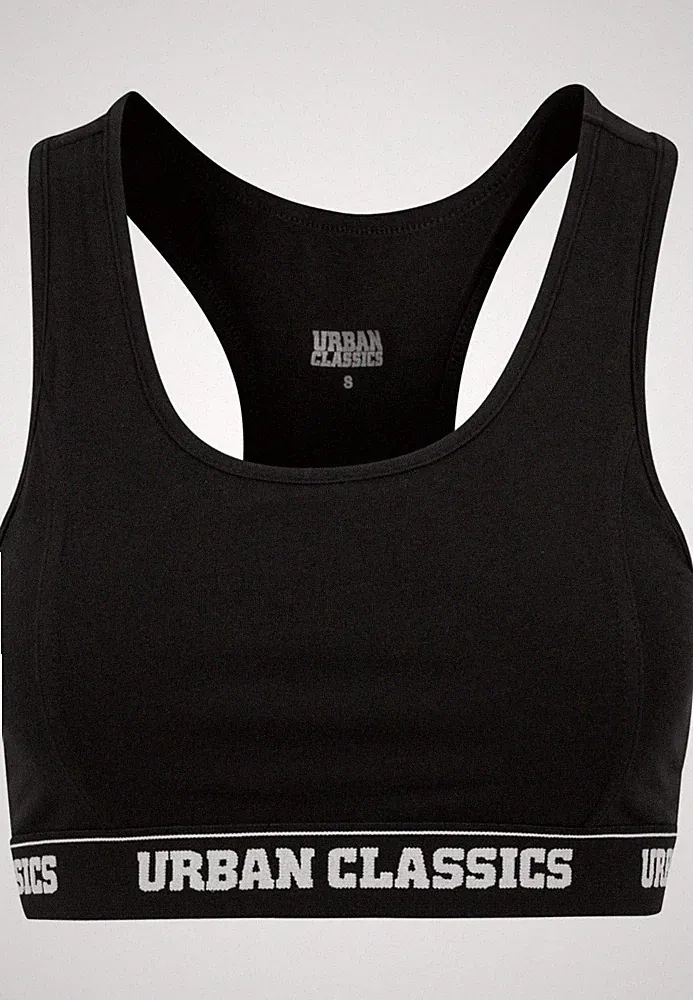 Urban Classics Damen Sports Bra Logo Sport BH Crossback black Gr XS - 5XL TB1490