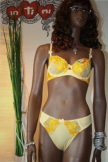 VENA Lingerie BH-Set Bügel BH Slip Spitze 70C 75C 80C Bestickt Apricot Gold Neu