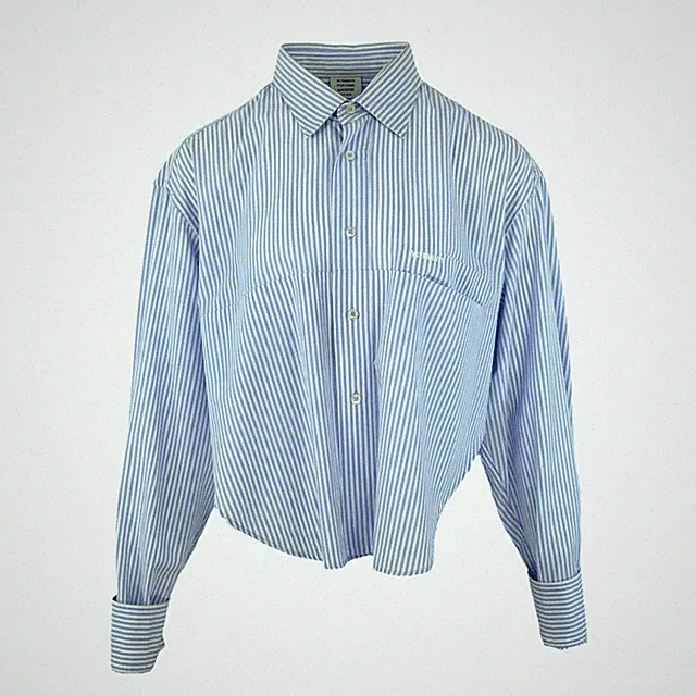 Vetements Femme Garderobe 2019 Demna Gvasalia Striped Asymmetrical Button Shirt