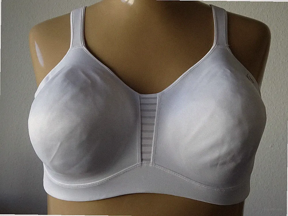 Viania CoolQuik Damen Sport BH Weiß Cup C / D Unterwäsche - breite Träger 814518