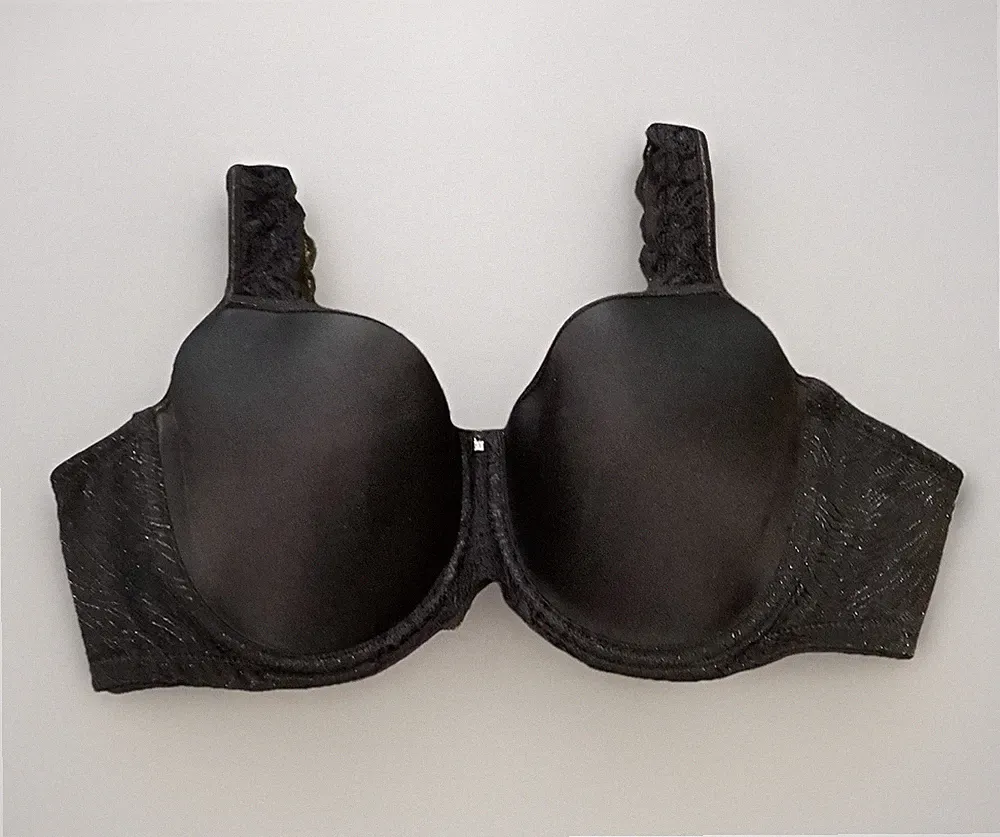 Viania Damen Schalen-BH mit Bügel, Soft Cups, Schwarz, Gr. 90C, wenig getragen