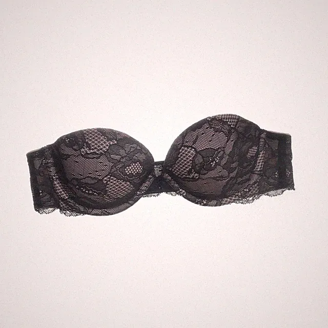Victoria's Secret, Bandeau-BH, Größe: 70C, BIOFIT MULTI-WAY, Schwarz/Beige #724