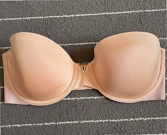 Victoria's Secret BH Bra 34D 75D Trägerlos beige hautfarben