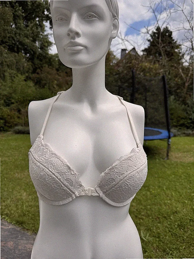 Victoria’s Secret Push-Up BH „Very Sexy“ 34B Weiß Spitze Racerback