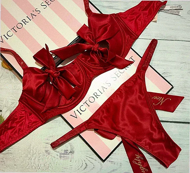 Victoria's Secret Shine Strap Bows Viertel Cup Balconette Bh Set