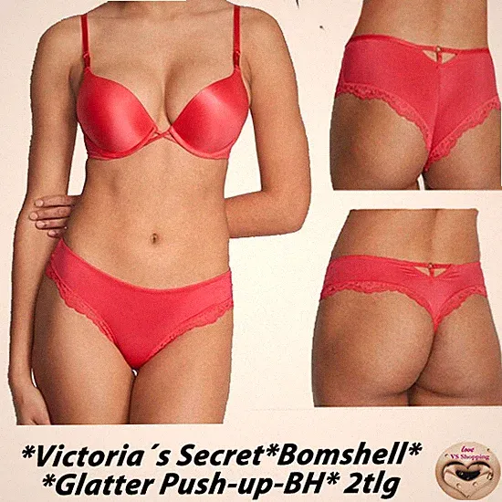 Victoria‘s Secret * Very Sexy * Bomshell * Glatter Push up BH * 2tlg 75B KP 79€
