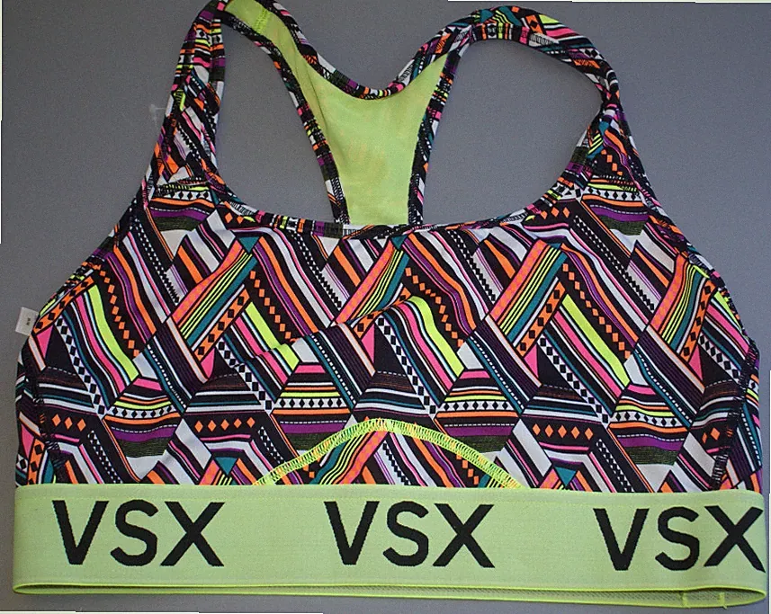 VICTORIA'S SECRET VSX Sport-BH Bustier Leuchtfarben bunt M / 38 Neu NP 56,-- €