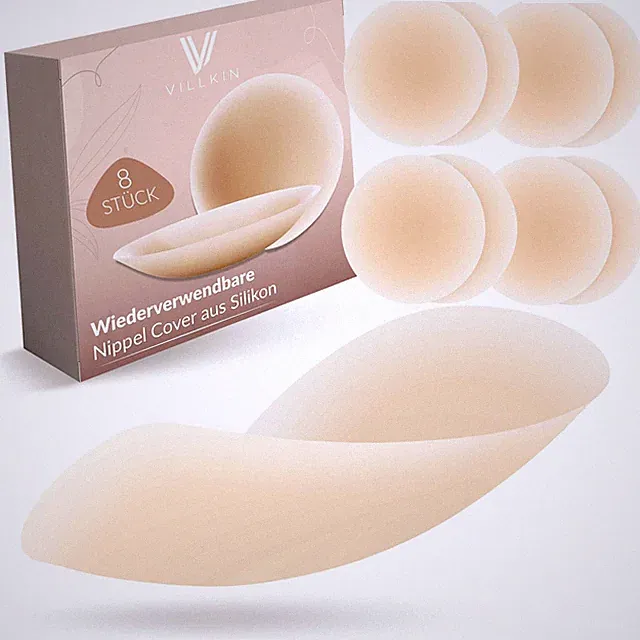 Villkin Nippelpads - 8 Stück | Ø 8,5cm | wiederverwendbar & waschbar