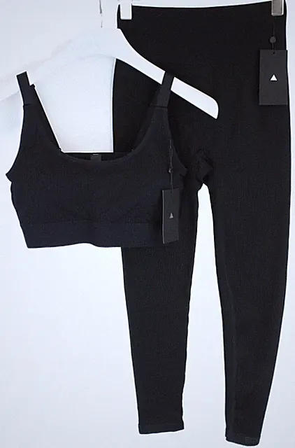 VITALITY The Nova 2 IN 1 Satz Damen Groß Nahtlos Schwarz Bh & Leggings