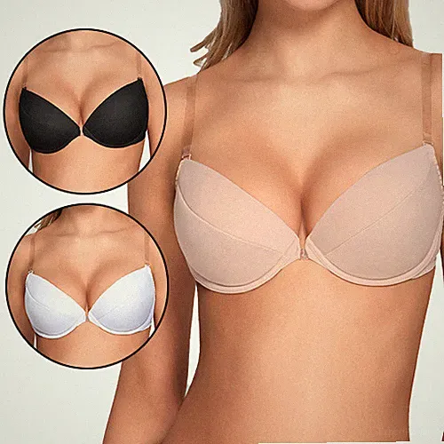 Vivisence Eve 1012 Push-Up BH Dame Transparent Rückenfrei Abnehmbar Musterlos
