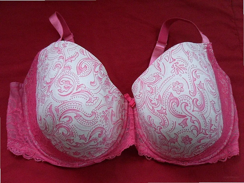 VOGLO GISELLA Pink Lacey Full Support Underwire Comfort Bra Plus size - 46DDD