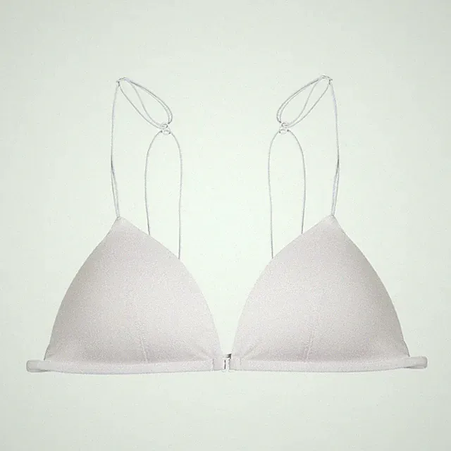 Vollständige Abdeckung Triangel BH mit Frontknopf für Damen in mehreren Größ