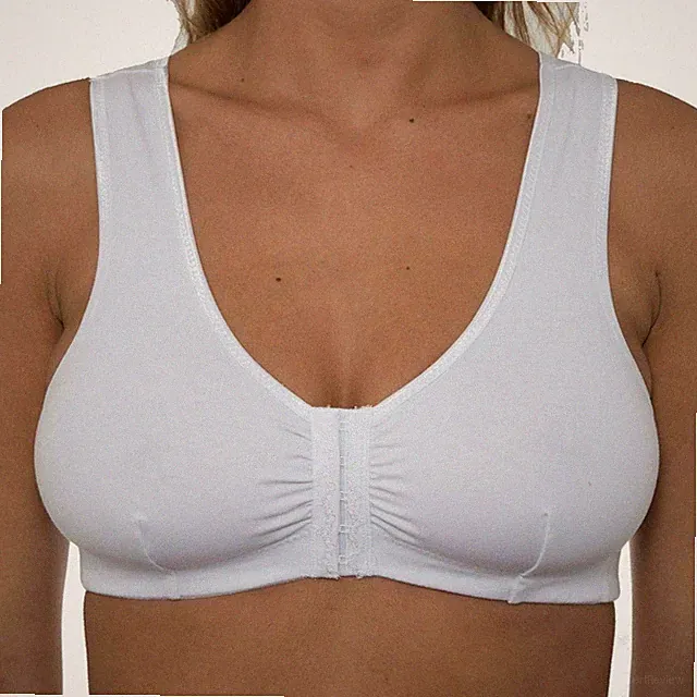 Vorderverschluss Bh Baumwolle Weiß Damen Lycra Bügelloser Bh CB222 B-Dd Tasse