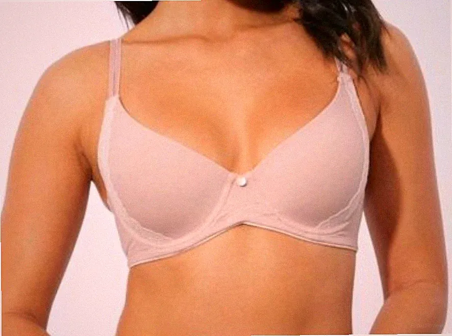 wäschepur Damen Schalen-BH mit Bügel Unterwäsche puder Gr. 85 (Cup-B) NEU