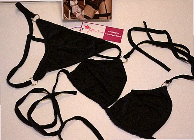 Wäscheset Dessous G-String schwarz Dear Lover Einheitsgröße Erotik NEU
