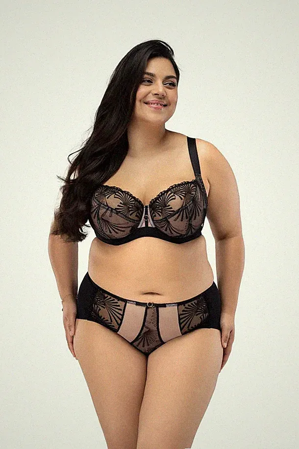 Weicher BH für große Größen Candy klassisch Schwarz Nessa