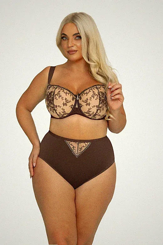 Weicher „Soft Mocca“-Halbschalen-BH von Kris Line für große Größen