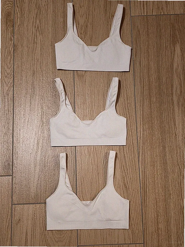 WomenSecret 3 x Mädchen BH Bustier, Gr. XS, Creme, guter Zustand!