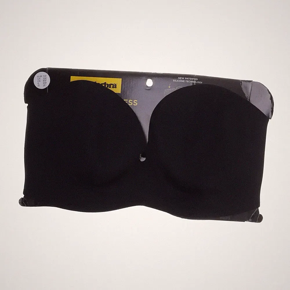 Wonderbra, Bandeau-BH, Größe: 70F, Ultimate Strapless Push-Up, Schwarz #sBU
