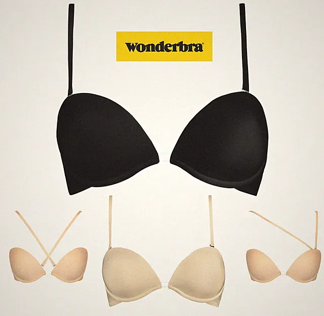 Wonderbra MULTIPLUNGE EVERYDAY BH Schwarz, Skin A-D 70-85 Neckholder - SALE