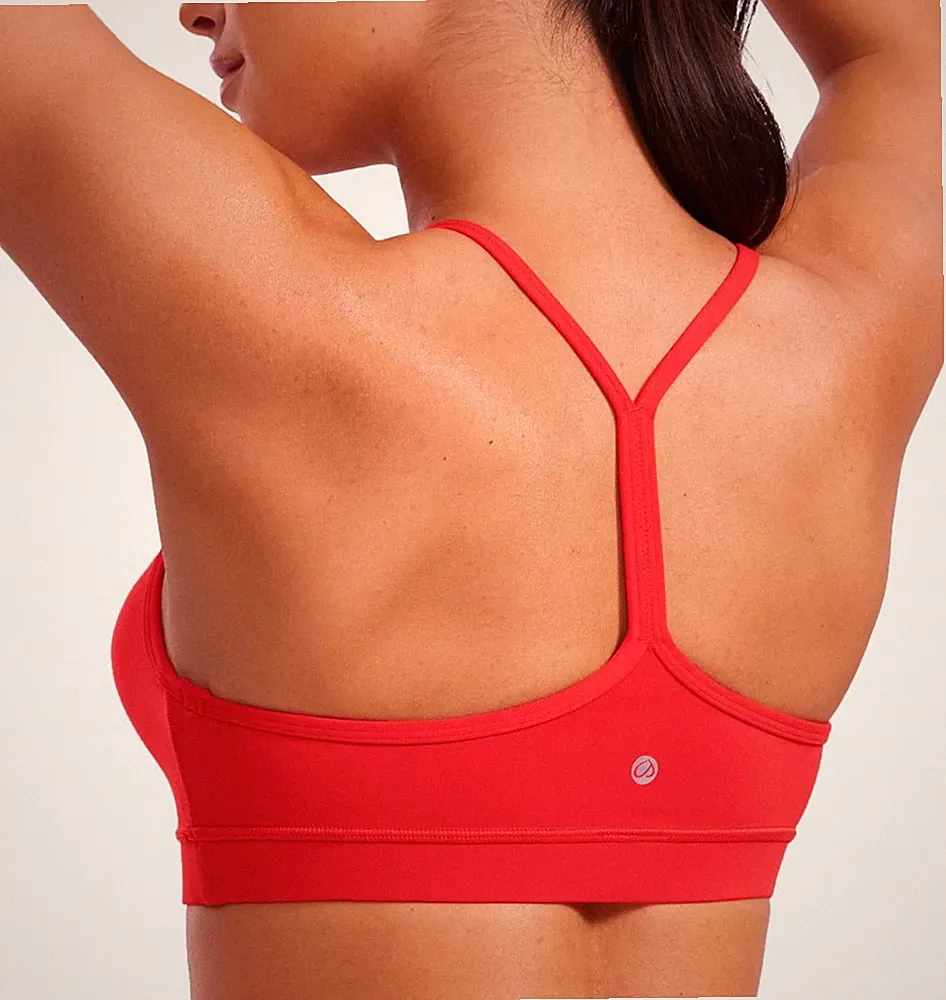 YOGA Damen Sport BH Gepolstert Ohne Bügel Y-RückenAtmungsaktiv Spaghetti Top