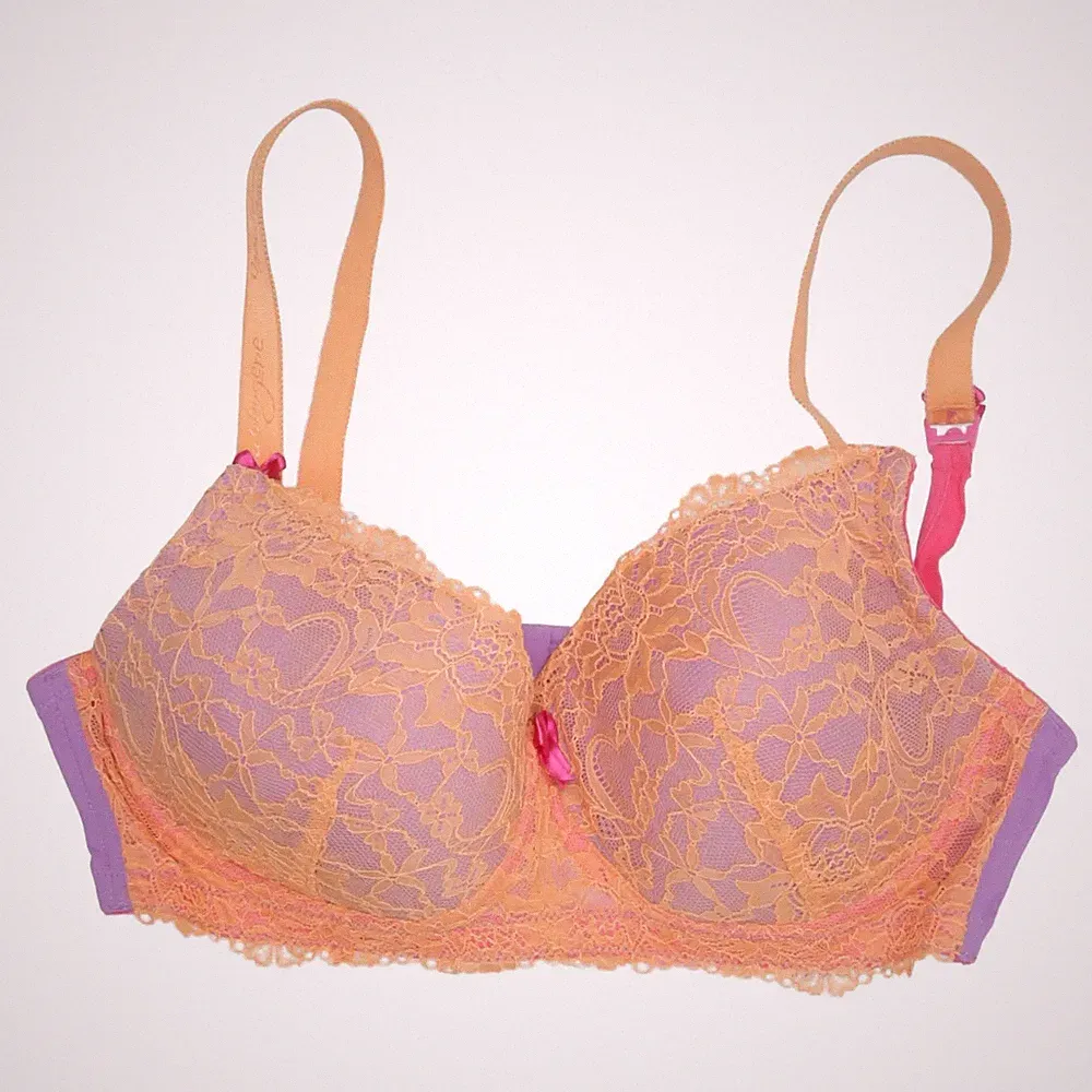 You! Lingerie, Still-BH, Größe: 90D, Orange/Lila #5p2