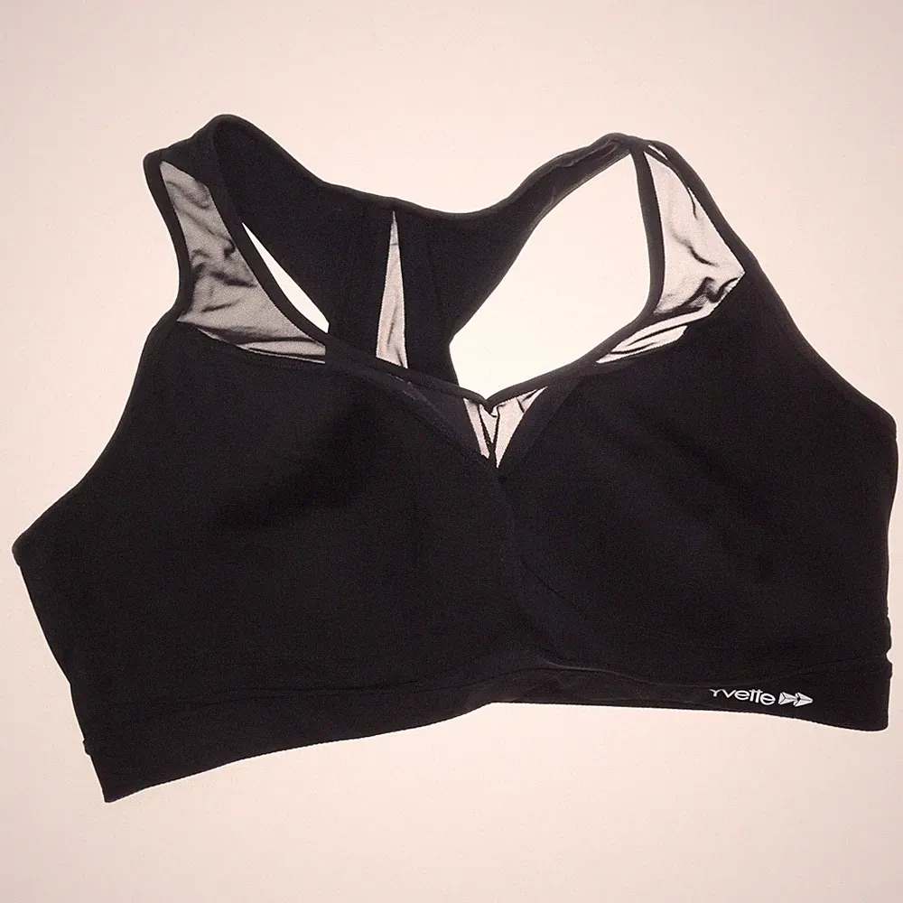 Yvette, Sport-BH, Größe: 4XL, Schwarz, Elasthan/Polyester, Einfarbig, Damen #tWW