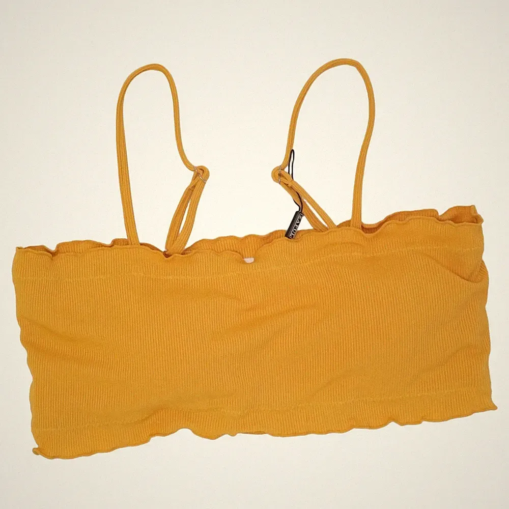 Zaful, Bandeau-BH, Größe: 40, Gelb, Elasthan/Polyester, Einfarbig, Damen #6tM