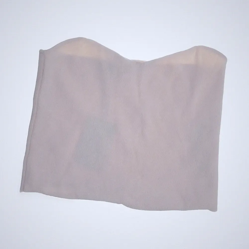 Zara, Bandeau-BH, Größe: L, Beige, Polyamid/Viskose, Rippenstrick, Damen #xI2