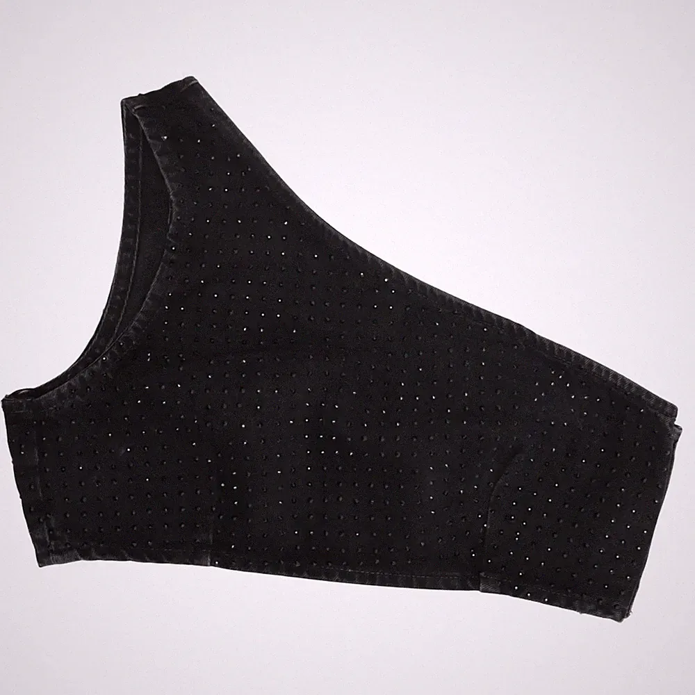 Zara, Bandeau-BH, Größe: XL, Schwarz, Baumwolle, Gepunktet, Damen #uER