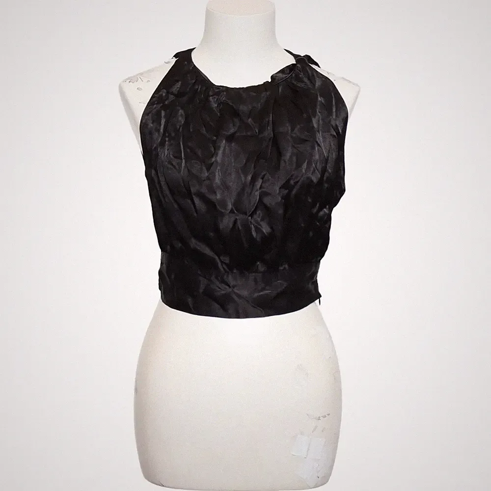 Zara, Bandeau-BH, Größe: XS, Schwarz, Viskose, Einfarbig, Satin, Damen #Ypd