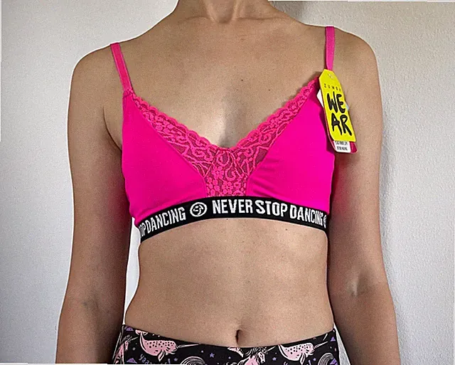 Zumba Wear Never Stop Dancing Bra Top Pink Size S NWT Dance Fitness